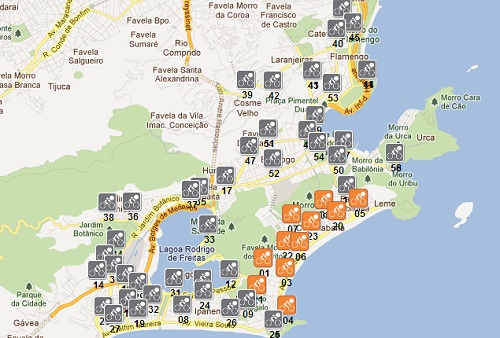 Mapa de Localização - Bike Rio