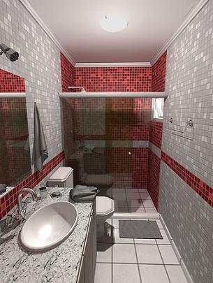 Banheiros Decorado com Pastilhas