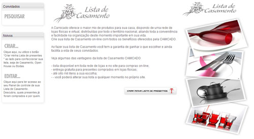 Camicado Lista de Casamento