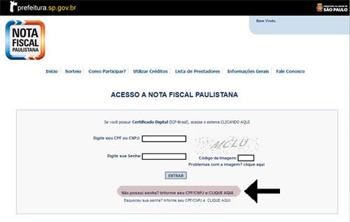 Nota Fiscal Paulistana - Cadastro Nota Fiscal Paulistana - Cadastro