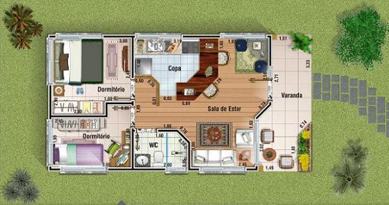 Planta de Casa Moderna