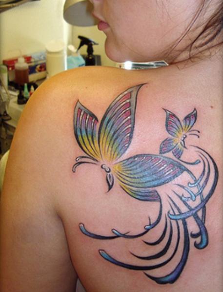 tatuagem feminina borboletinhas by pablo dellic