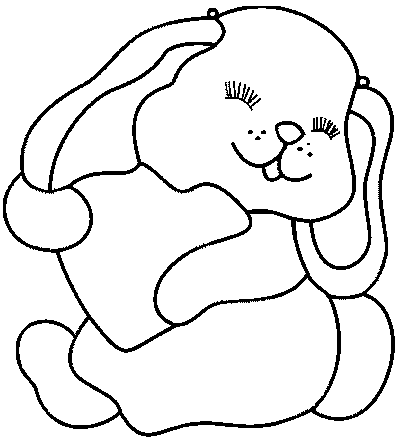 Desenhos de Coelho da Páscoa para Colorir e Imprimir