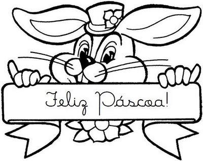 Desenhos de Coelho da Páscoa para Colorir e Imprimir