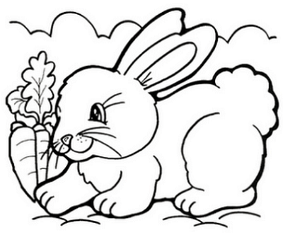 Desenhos de Coelho da Páscoa para Colorir e Imprimir