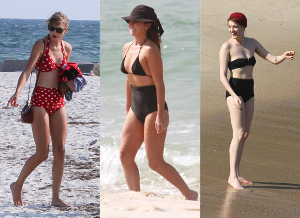Famosas como Taylor Swift, Giovanna Antonelli e Florence Welch já aderiram ao biquíni hot pants. (Foto: Divulgação)