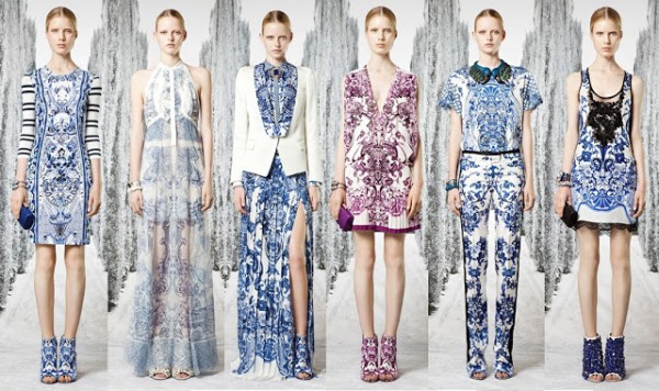 A moda porcelain print do estilista Roberto Cavalli invadiu as passarelas. (Foto: Divulgação)