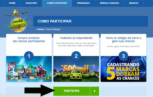 Site oficial da promoção. (Foto: Reprodução)
